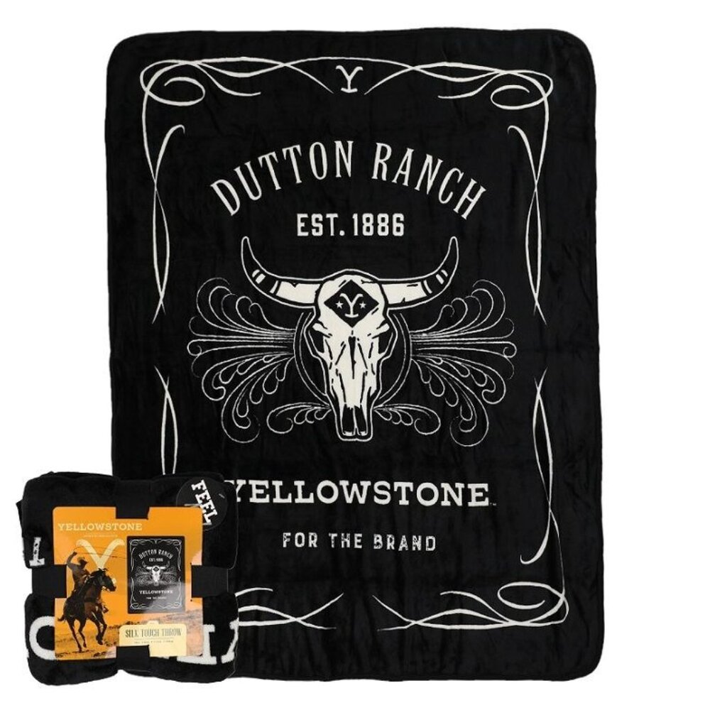 New Yellowstone Dutton Ranch Fleece Throw Gift Blanket Book TV Series Plush NIP - Picture 2 of 2